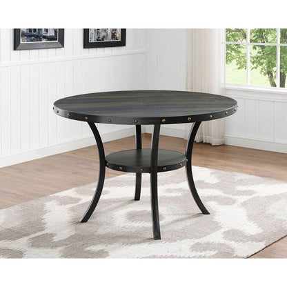 Biony Dining Collection Espresso Wood Railhead Dining Table