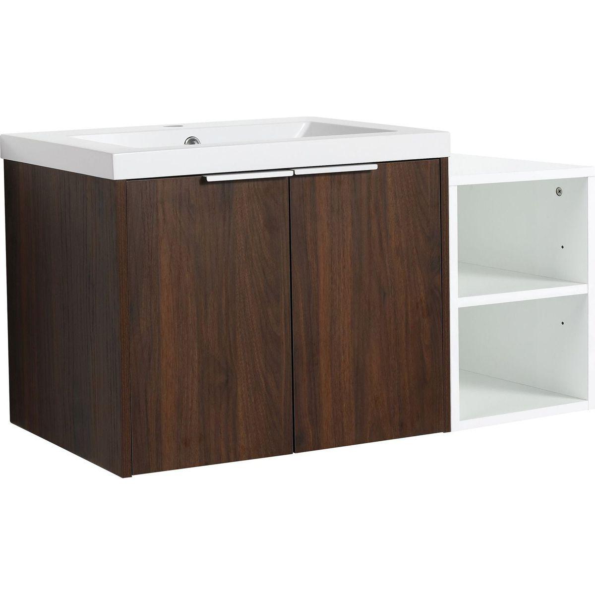 36 Inch Soft Close Doors Bathroom Vanity With Sink, A Small Storage Shelves, 24" and 12" Combination Cabinet,(KD-Packing)