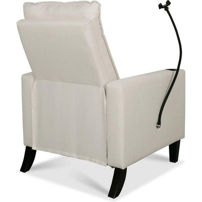 Recliner Chairs for Adults, Adjustable Recliner Sofa with Mobile Phone Holder & Cup Holder, Modern Reclining Chairs Fabric Push Back Recliner Chairs for Living Room, Bedroom, BEIGE