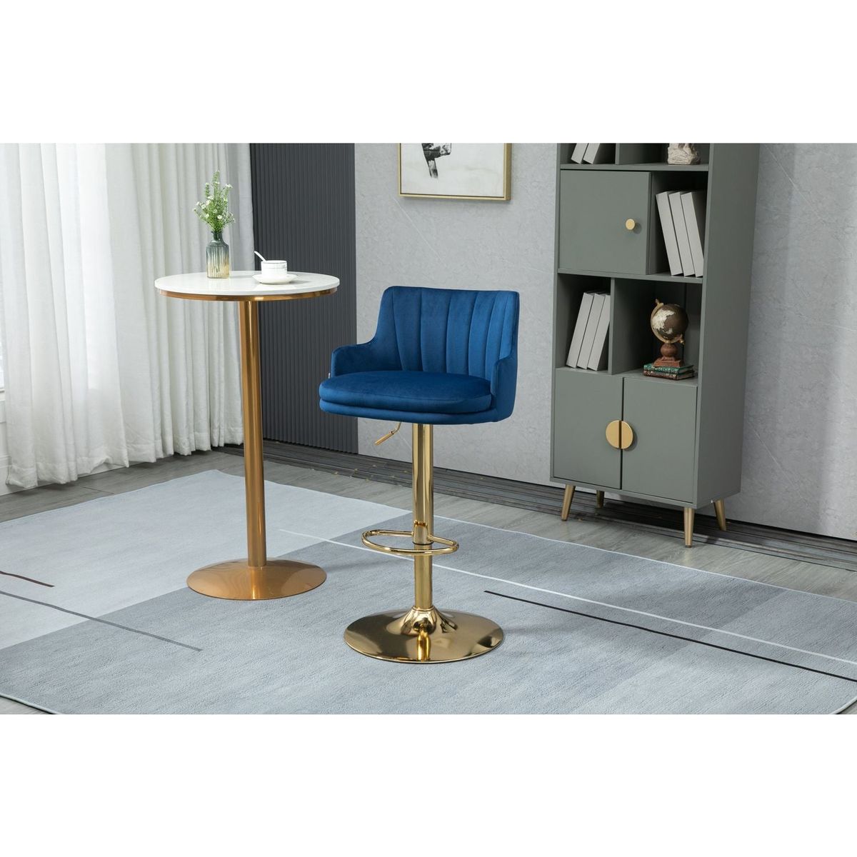 Bar Stools with Back and Footrest Counter Height Bar Chairs