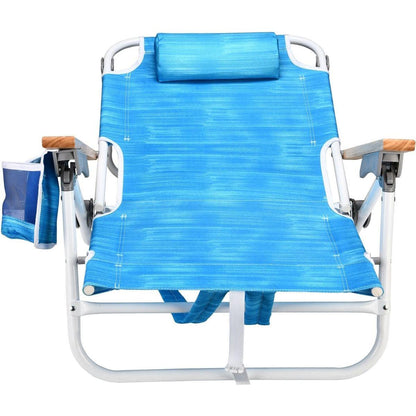 1PCS Backpack Beach Chairs for Adults Beach towel backpack beach chairs for adults 5 position chair with pouch folding lightweight positions back pack 13 inch high