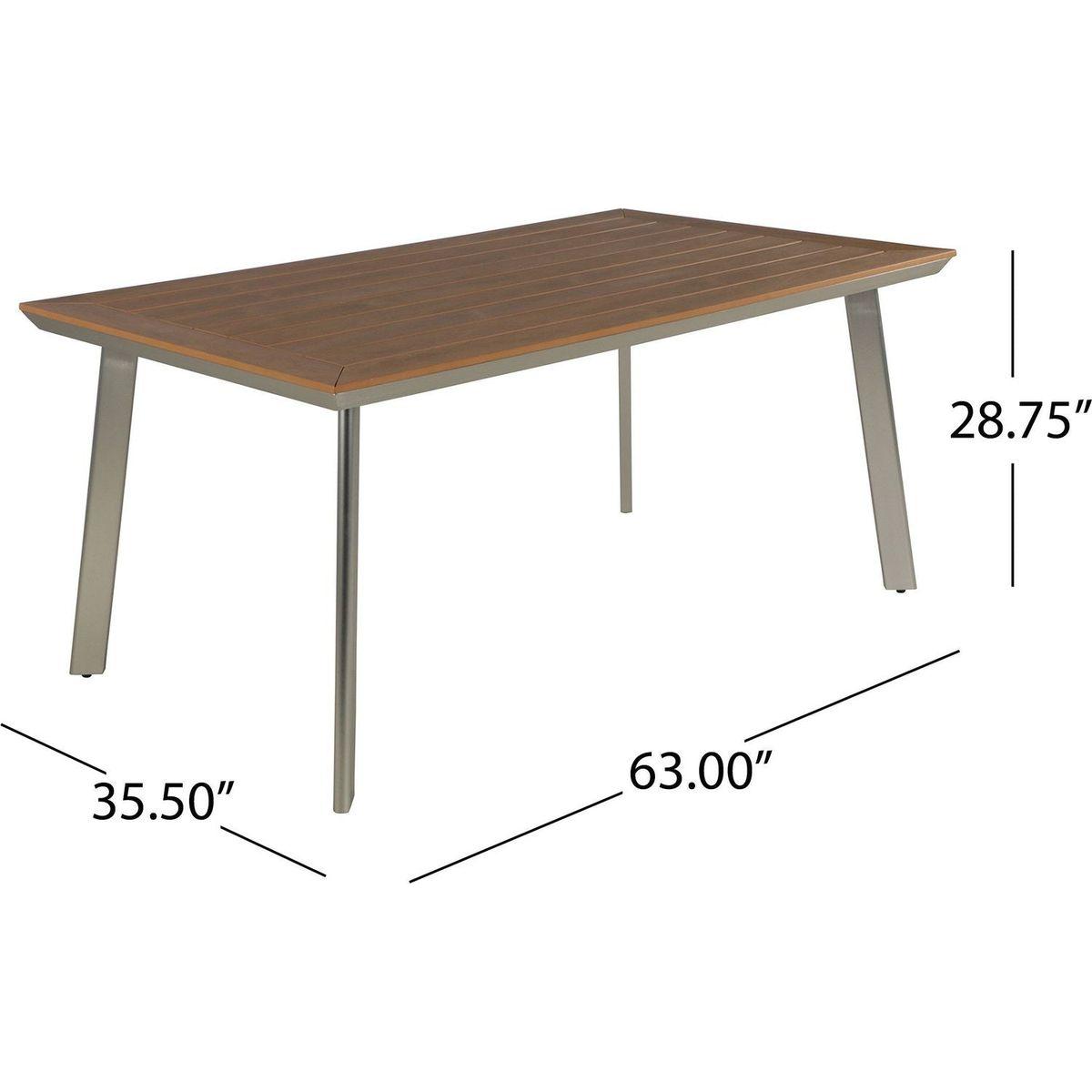 LEEDS DINING TABLE WITH FAUX WOOD TOP