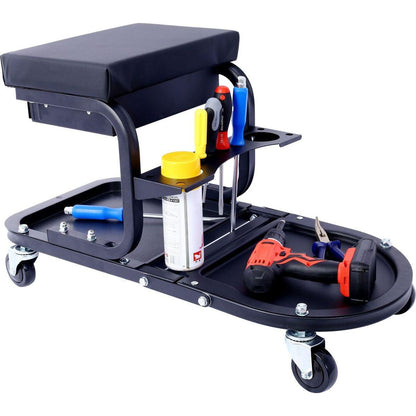 Ultimate Rolling Detailing & Utility Cart, (For Cars, Trucks, SUVs, RVs, Home, Garden, Garage & More) 15' 1/2" x 8' 3/4" x 18' 1/2" - Black