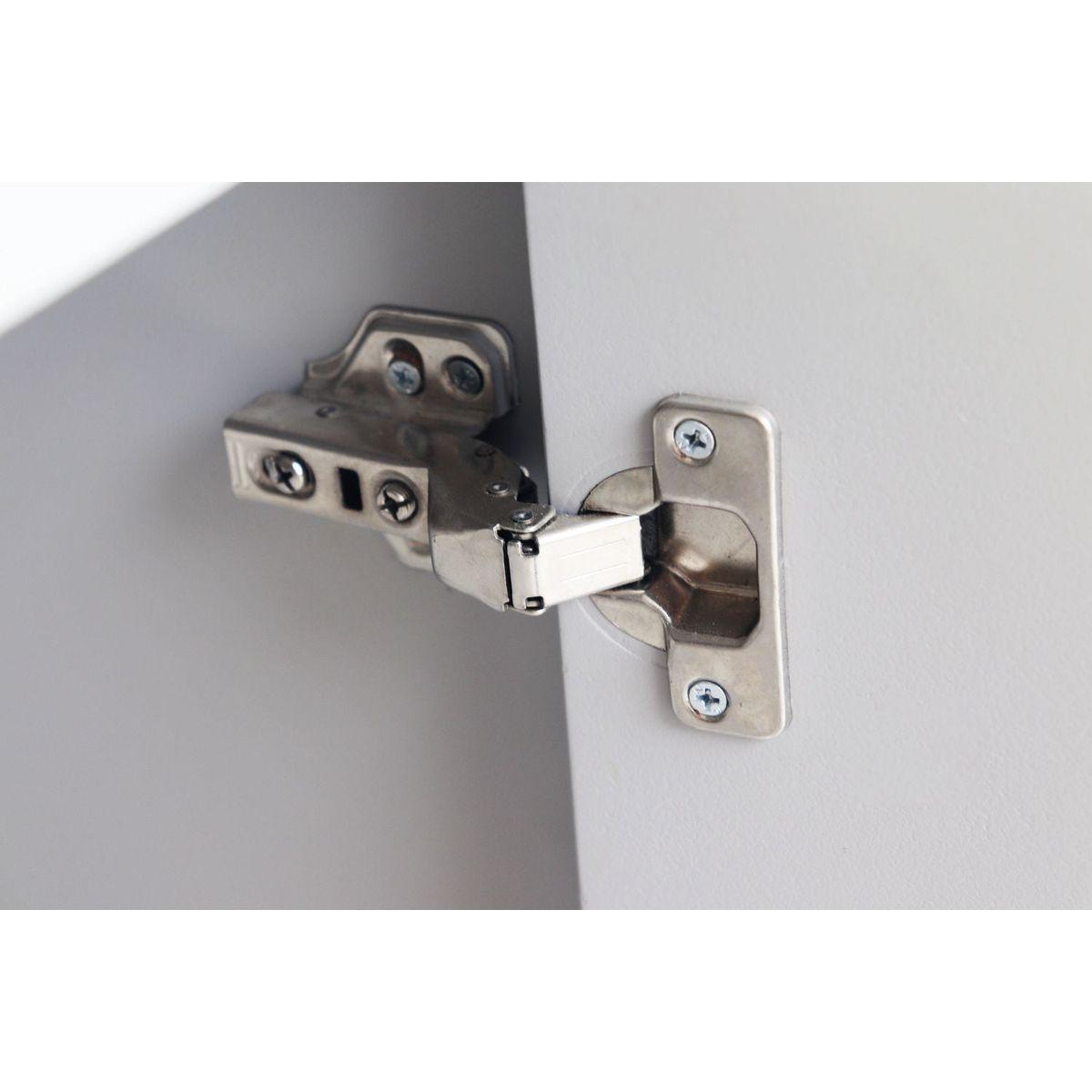 Modern Gray Lacquered 4 Door Wooden Cabinet Sideboard Buffet Server Cabinet Storage Cabinet, for Living Room, Entryway, Hallway, Office, Kitchen and Dining Room