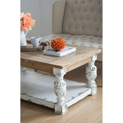 47" x 27.5" x 20" Rectangle Coffee Wooden Coffee Table, French Country Coffee Table