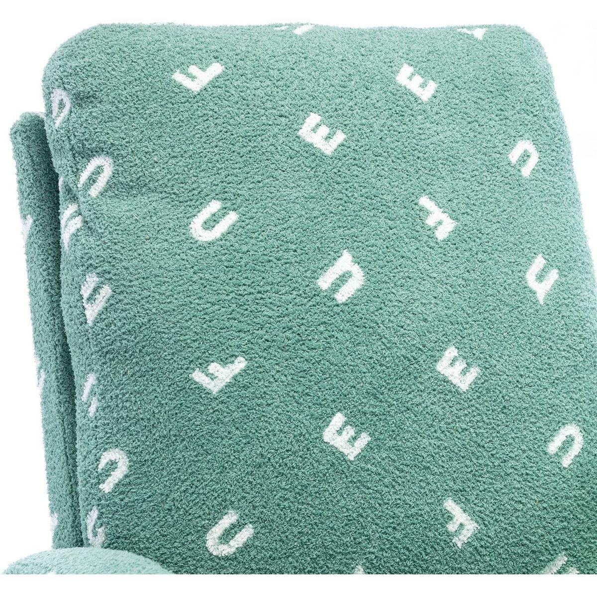 26.8"W Modern Rocking Chair for Nursery, Mid Century Accent Rocker Armchair With Side Pocket, Upholstered High Back Wooden Rocking Chair for Living Room Baby Kids Room Bedroom, Green Boucle