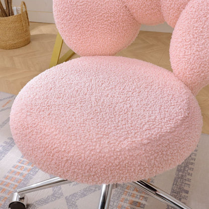 360Swivel Height Adjustable,Swivel Chair,Teddy fabric,home office chair