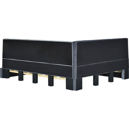 Full Size Upholstered Daybed/Sofa Bed Frame-Gray, Velvet