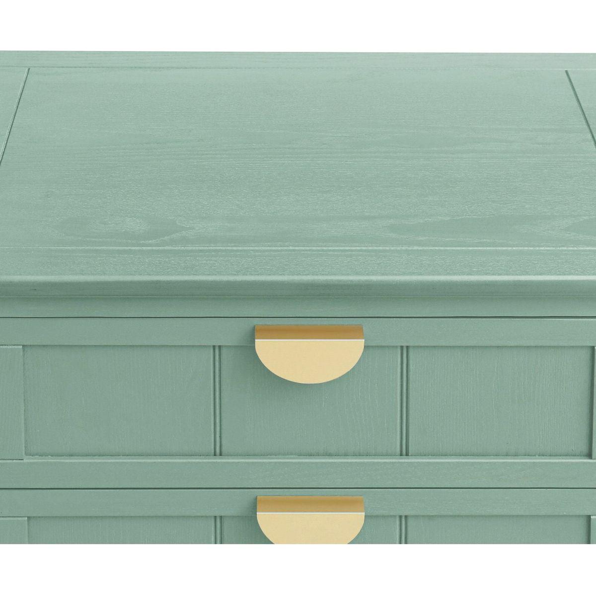 2 Drawer Side Table, American Style, End Table, Suitable for Bedroom, Living Room, Study