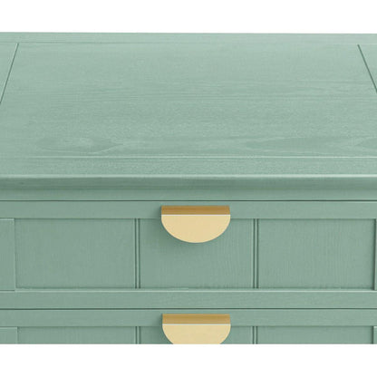 2 Drawer Side Table, American Style, End Table, Suitable for Bedroom, Living Room, Study