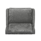 Oversized Textured Fabric Pushback Recliner, Gray and Dark Brown