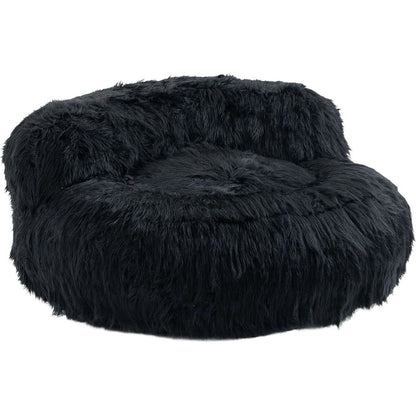 Bean Bag Chair Faux fur Lazy Sofa /Footstool Durable Comfort Lounger High Back Bean Bag Chair Couch for Adults and Kids, Indoor