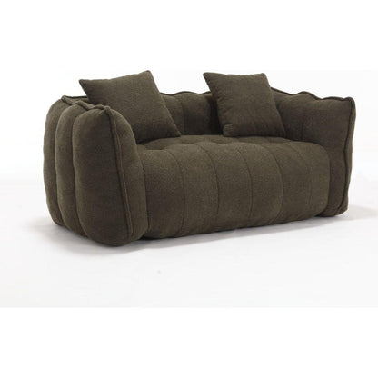 Soft beanbag chair with high resilience foam core for two people. The comfortable square recliner sofa is ideal for family members and friends engaged in games, reading, watching TV