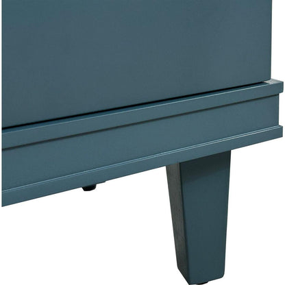 59.84"Large Size 4-Door Cabinet, Same as Living Room, Kitchen, Bedroom, Hallway (blue)