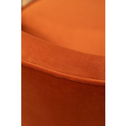 Wania Contemporary Velvet Swivel Chair, Orange