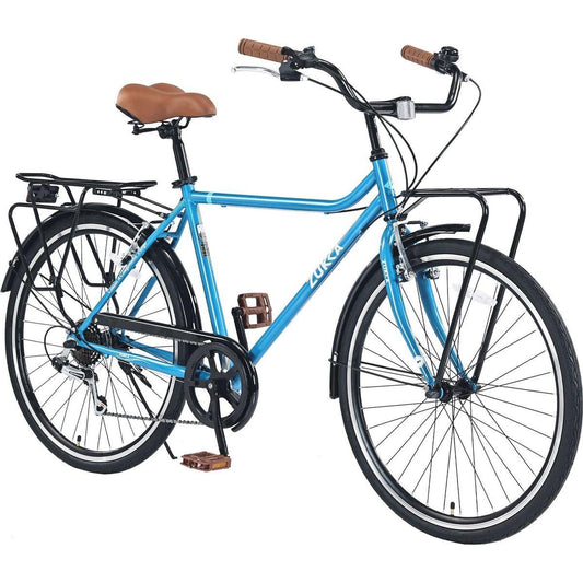 7 Speed, Steel Frame, Multiple Colors 26 Inch Vintage Style Bike,Retro Commute Bike for Women and Men