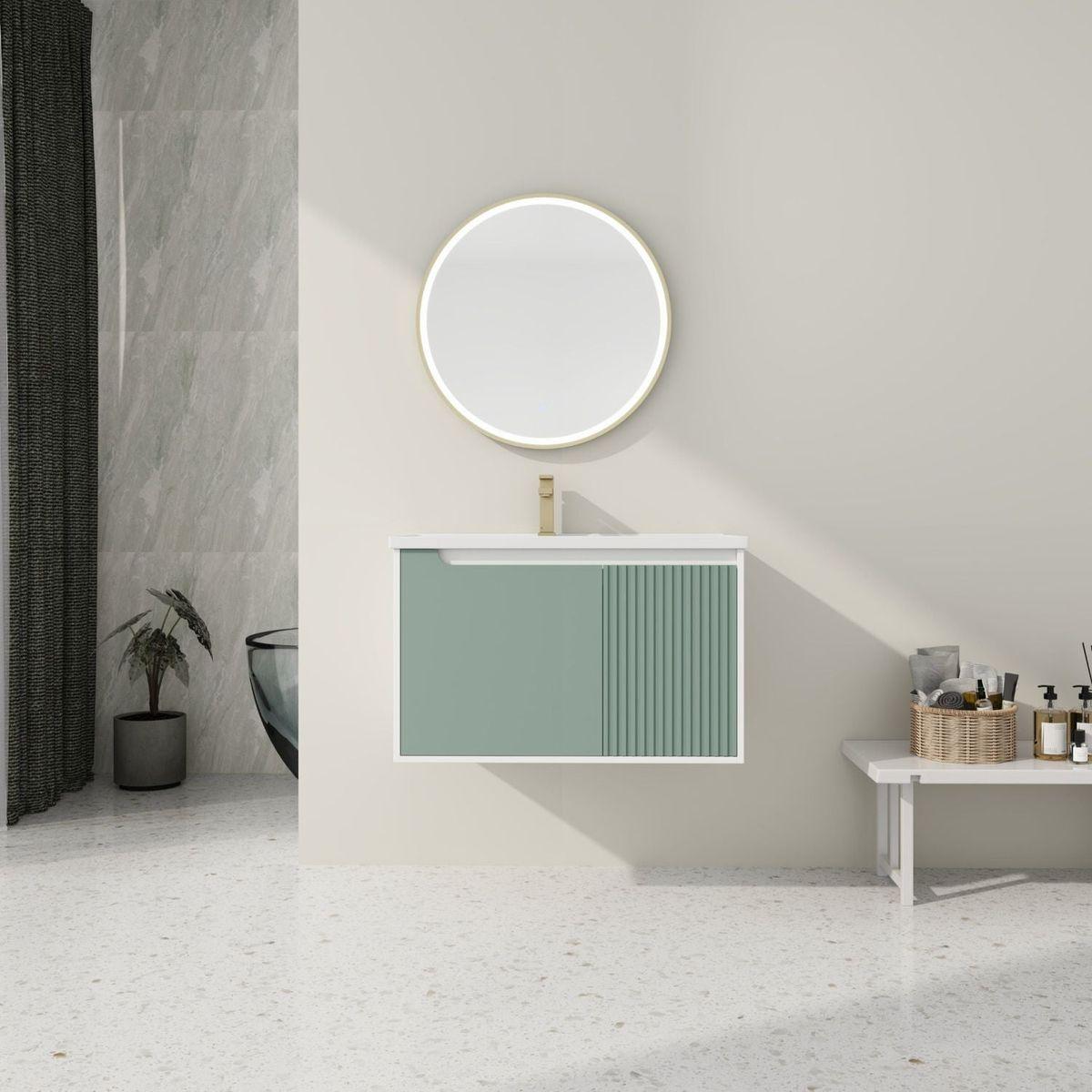 Floating Bathroom Vanity with Sink 32 Inch for Bathroom, Bathroom Vanity with Soft Close Door