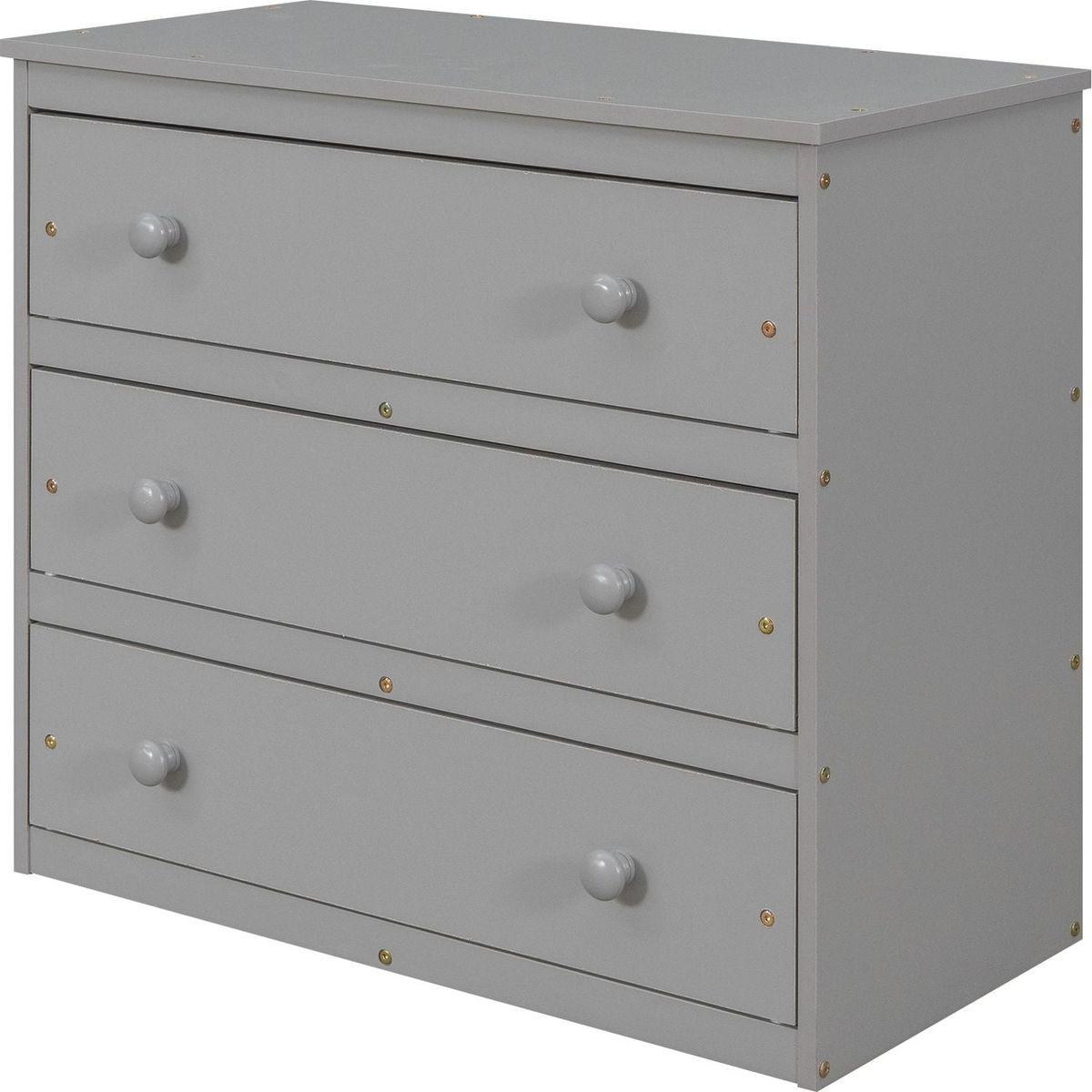 Low Study Full Loft Bed with Cabinet, Shelves and Rolling Portable Desk, Multiple Functions Bed- Gray