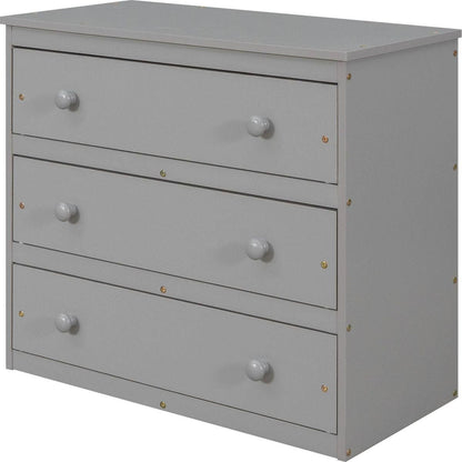 Low Study Full Loft Bed with Cabinet, Shelves and Rolling Portable Desk, Multiple Functions Bed- Gray