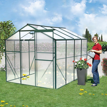 Polycarbonate Greenhouse,6'x 8' Heavy Duty Walk-in Plant Garden Greenhouse for Backyard/Outdoor