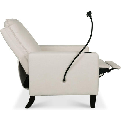 Recliner Chairs for Adults, Adjustable Recliner Sofa with Mobile Phone Holder & Cup Holder, Modern Reclining Chairs Fabric Push Back Recliner Chairs for Living Room, Bedroom, BEIGE