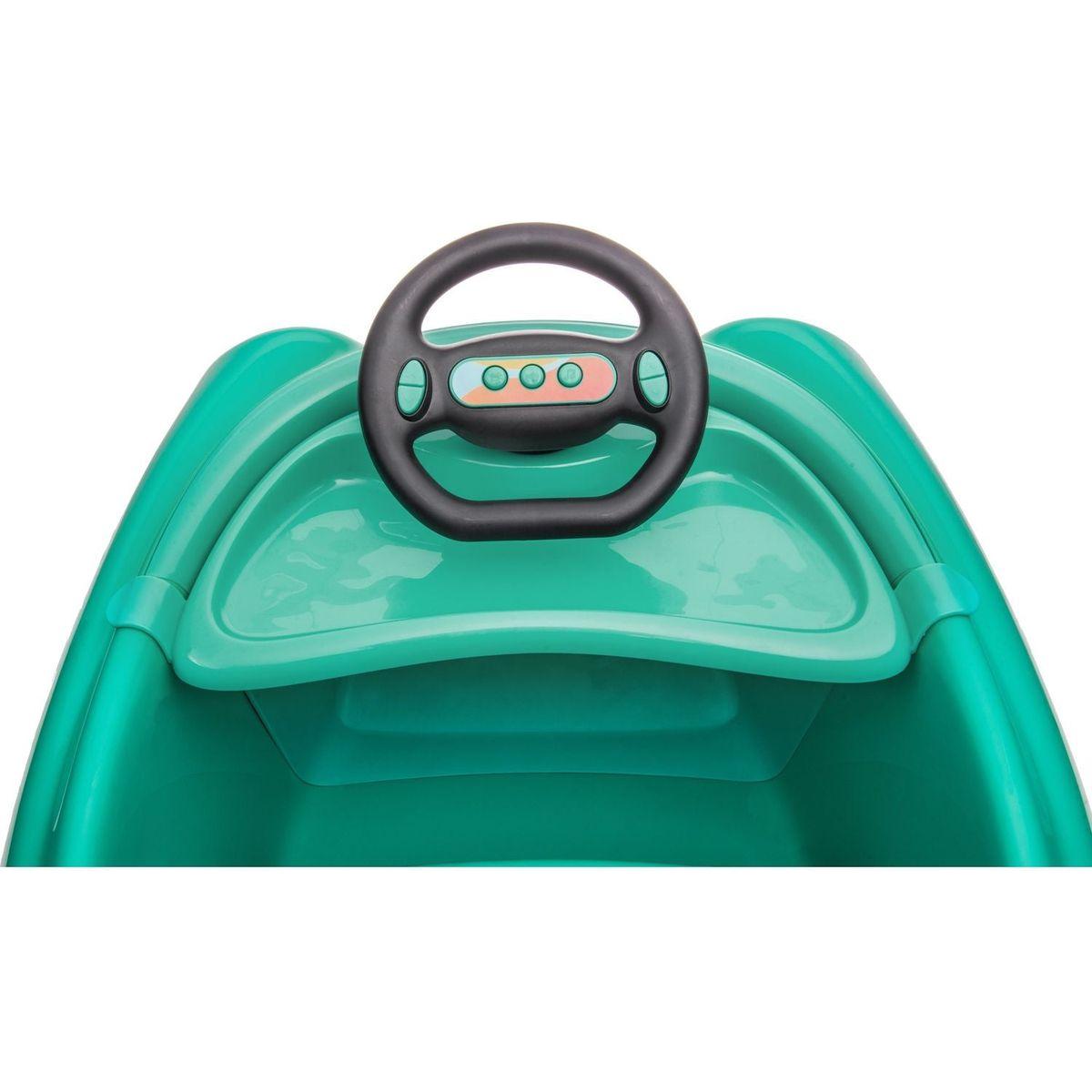 Bumper Car for Kids, 12v Dual Drive 1-6 Years Old Children's Electric Car with Pushrod Dinner Plate USB BT Music Rocking Horse Mode Anti-Collision Bumper Ride on Car