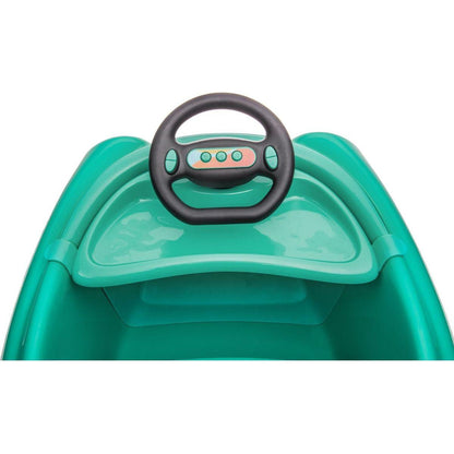 Bumper Car for Kids, 12v Dual Drive 1-6 Years Old Children's Electric Car with Pushrod Dinner Plate USB BT Music Rocking Horse Mode Anti-Collision Bumper Ride on Car