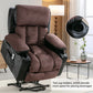 Power Lift Recliner Chair Recliners for Elderly with Heat and Massage Recliner Chair for Living Room with Infinite Position and Side Pocket,USB Charge Port.BLACKBROWN