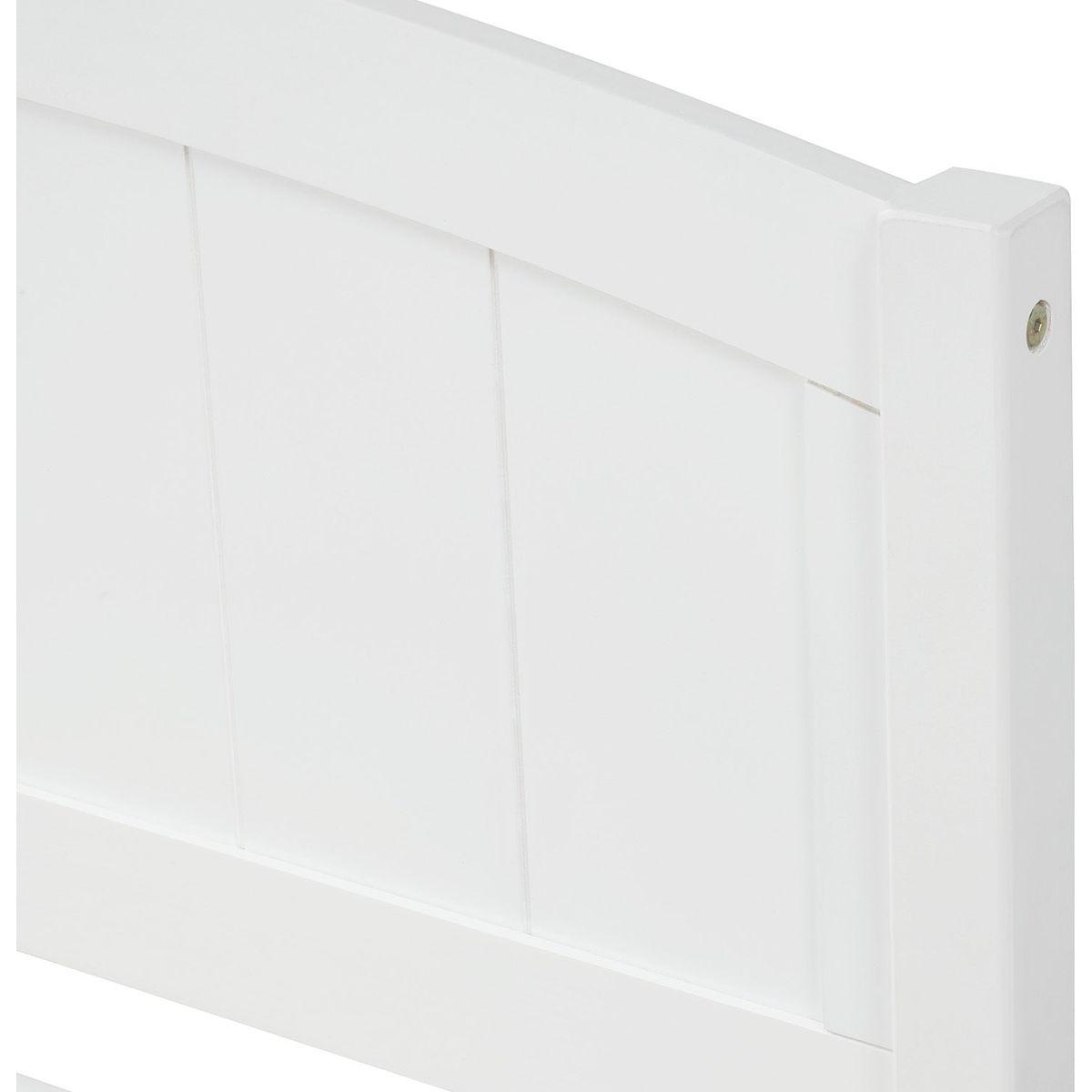 Twin size Platform Bed with Two Drawers, White