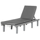 Chaise Lounge Chair for Outdoor, Patio Recliner with 4-Position Adjustable Backrest and Cushion for Deck, Beach, Lawn and Sunbathing, Gray