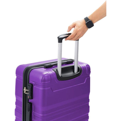 Luggage Sets New Model Expandable ABS Hardshell 3pcs Clearance Luggage Hardside Lightweight Durable Suitcase sets Spinner Wheels Suitcase with TSA Lock 20"24"28"(purple)