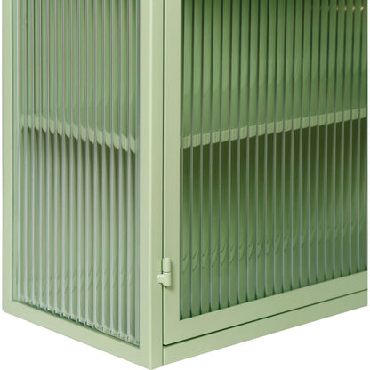 27.56"Glass Doors Modern Two-door Wall Cabinet with Featuring Three-tier Storage for Entryway Living Room Bathroom Dining Room,Mint Green
