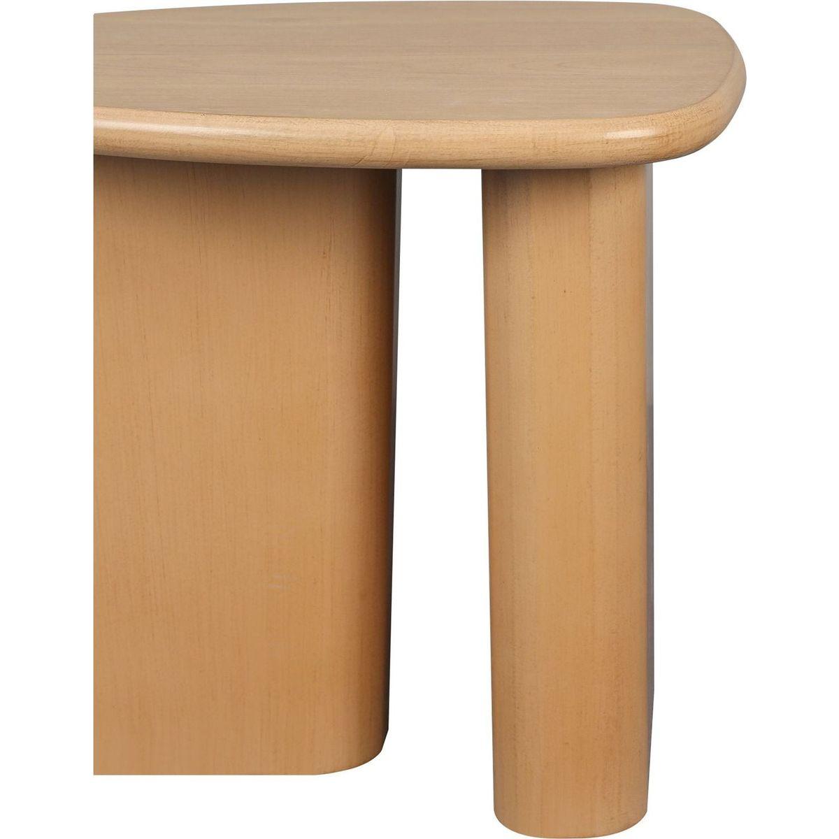 Tapered Tabletop Side Table(NATURAL WOOD)