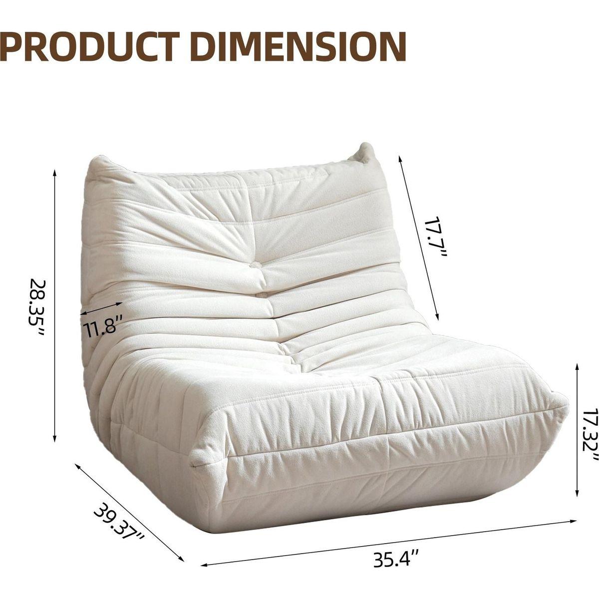 No Installation Bean Bag Chair Big Beanbag Chair for Adults Bean Bag Lounger Foam Chair for Home, Apartment, Living room or Gaming Venue Sofa in a box