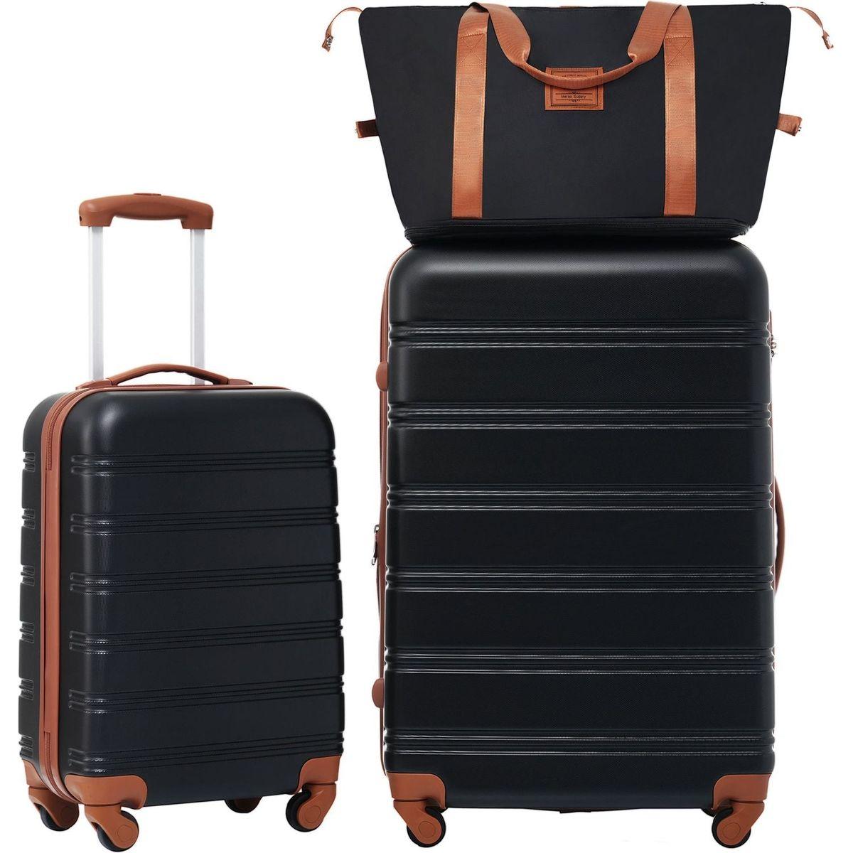 Hardshell Luggage Sets 2Pcs + Bag Spinner Suitcase with TSA Lock Lightweight 20" + 28"