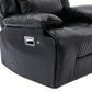 360 Swivel and Rocking Home Theater Recliner Manual Recliner Chair with a LED Light Strip for Living Room,Bedroom, Black