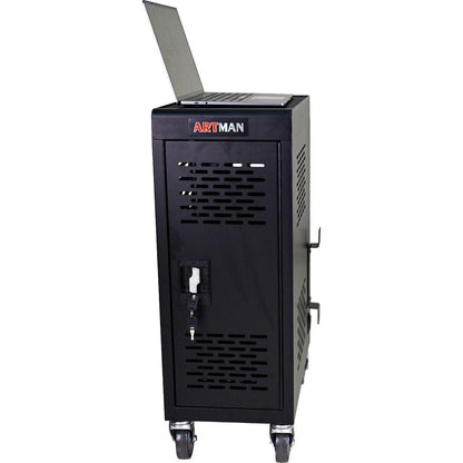 16-Compartment Removable Locking Charging Cabinet for Laptop, Chromebook-Black