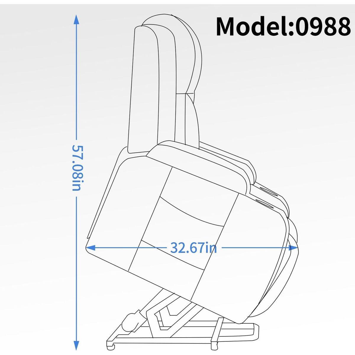 Infinite Position Okin Motor Up to 350 LBS Power Lift Recliner Chair for Elderly, Heavy Duty Motion Mechanism with 8-Point Vibration Massage and Lumbar Heating, USB Charging Port, Cup Holders, Grey