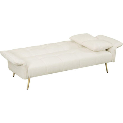 70.1 "futon sofa bed, convertible double sofa bed with folding armrests for living rooms and small Spaces