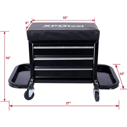Pound Capacity Garage Glider Rolling Tool Chest Seat
