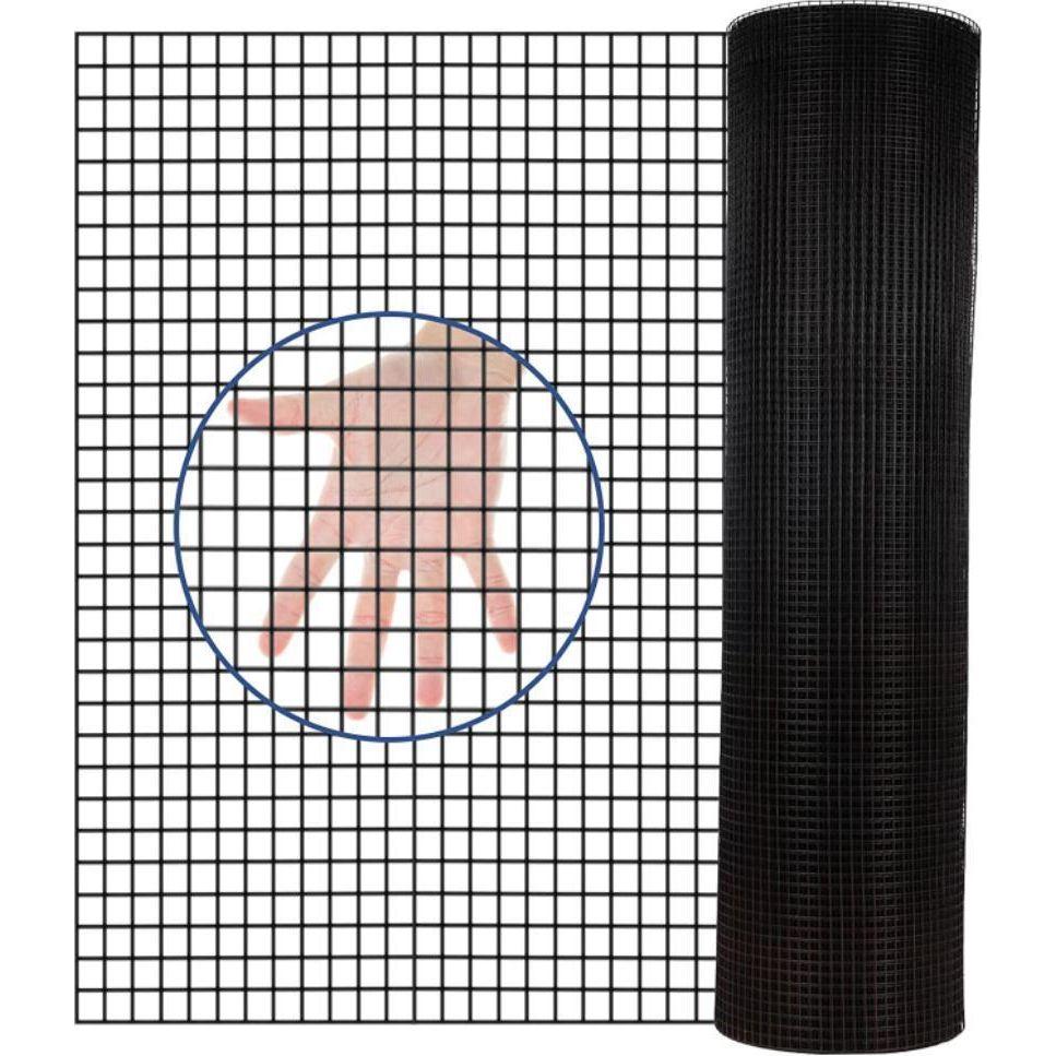 36 inchx50 ft Black Vinyl Coated Hardware Cloth 19 Gauge 1/4 inch Black PVC Hardware Cloth, Black Welded Wire Fence Supports Poultry-Netting Cage-Home Improvement and Chicken Coop - Streamdale Furniture