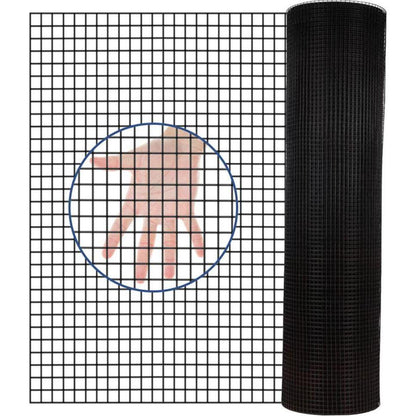 36 inchx50 ft Black Vinyl Coated Hardware Cloth 19 Gauge 1/4 inch Black PVC Hardware Cloth, Black Welded Wire Fence Supports Poultry-Netting Cage-Home Improvement and Chicken Coop - Streamdale Furniture