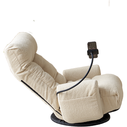 Adjustable head and waist, game chair, lounge chair in the living room, 360 degree rotatable sofa chair,Rotatable seat Leisure Chair deck chair