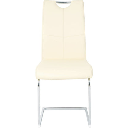 Modern PU dining chair living room chair upholstered chair, electroplated metal legs design, kitchen, living room, bedroom, dining room side chair (Set of 2)