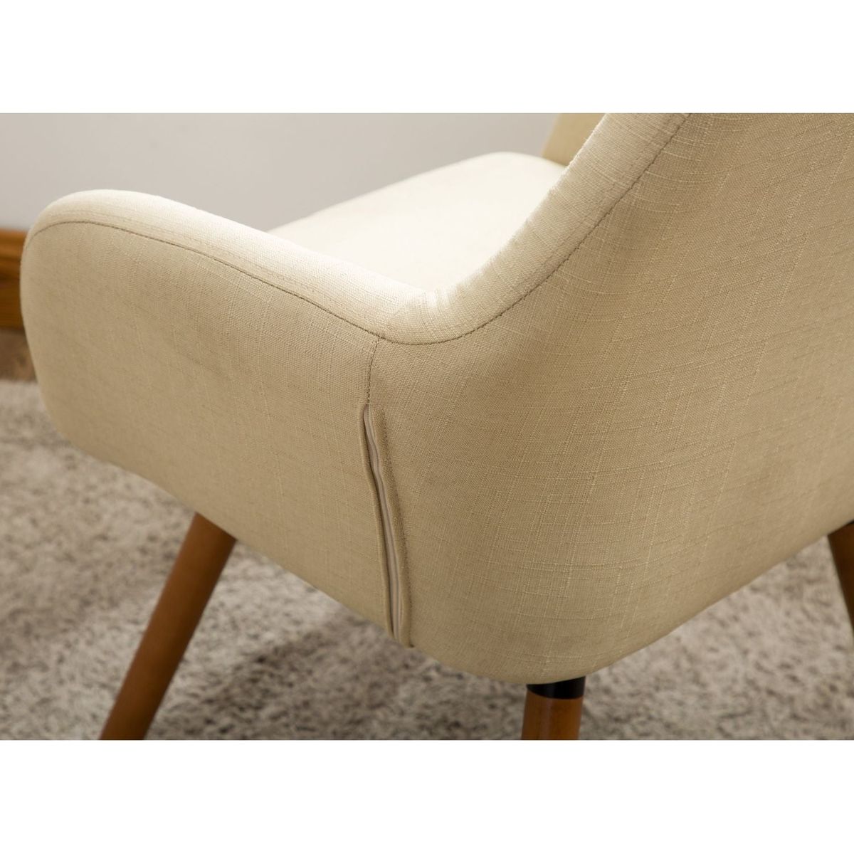 Tuchico Contemporary Fabric Accent Chair, Tan