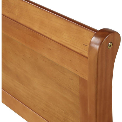 Wood Platform Bed Twin Bed Frame Mattress Foundation Sleigh Bed with Headboard/Footboard/Wood Slat Support