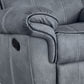 Zubaida Glider Recliner, 2-Tone Gray Velvet