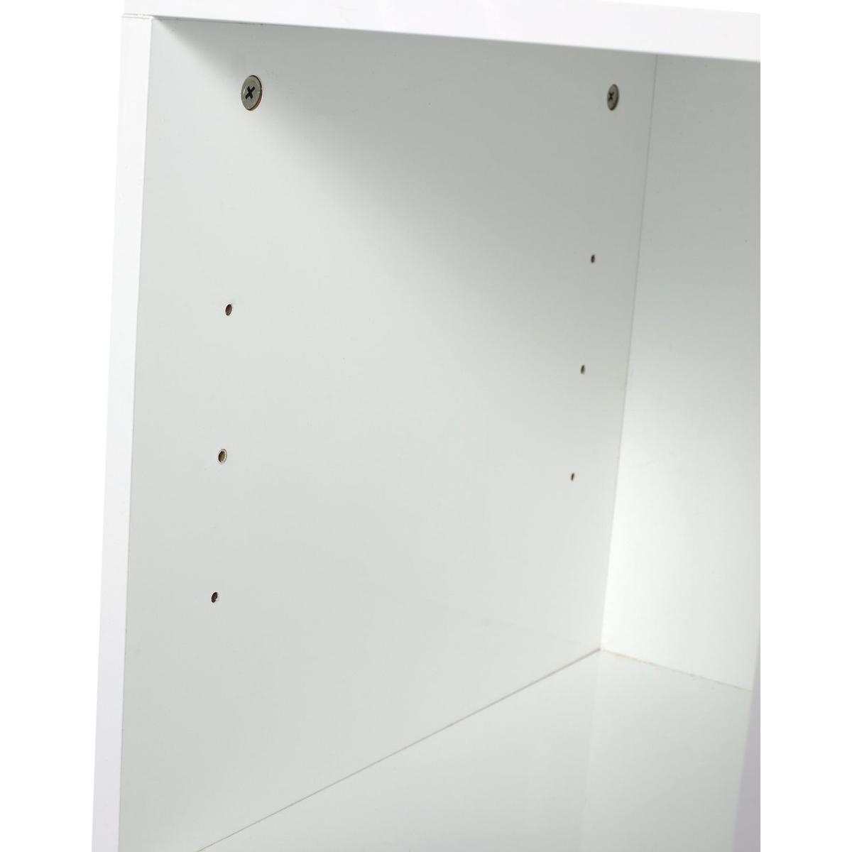 12 Inch Small Wall Mounted Storage Shelves, Suitable For Small Bathroom, Glossy White
