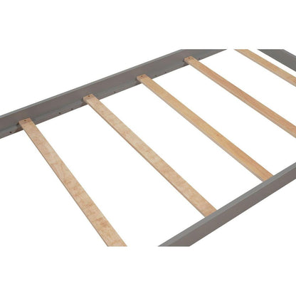Twin Size Wooden House Bed, Gray(New)
