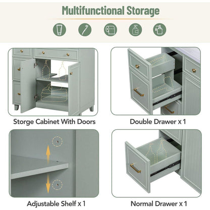 [Cabinet Only] 36" Green Bathroom Vanity(Sink not included)